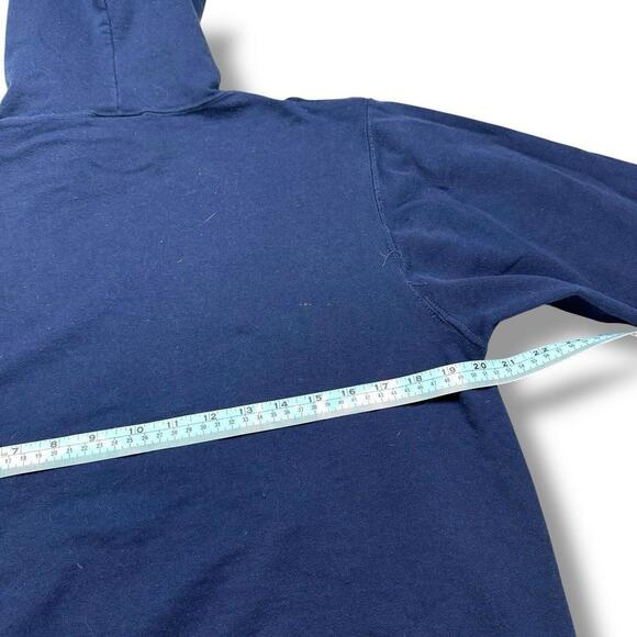 Vintage 80s Champion Hoodie Sweatshirt Mens Sz M Navy  Raglan Sleeve Canada Made - Picture 8 of 8